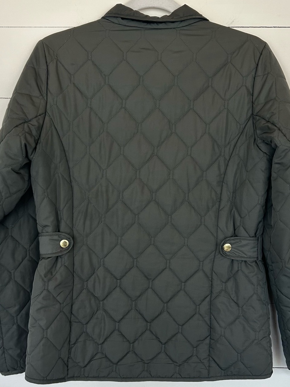 Eddie Bauer Quilted Moss Green Lightweight Zip Jacket, Size Medium - Picture 2 of 6